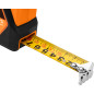 Måttband av stål 5 m x 25 mm, självlåsande, stoppknapp, magnet