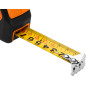 Måttband av stål, 7,5 m x 25 mm, självlåsande, stoppknapp, magnet