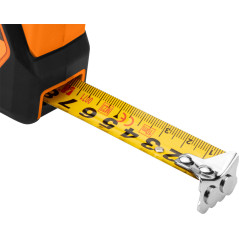 Måttband av stål 10 m x 25 mm, självlåsande, stoppknapp, magnet | HandlaSmidigt.se