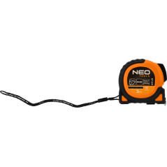 Måttband av stål Super Black 3 m x 16 mm, automatisk låsning, två stoppknappar, magnet