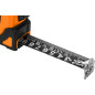 Måttband av stål Super Black 3 m x 16 mm, automatisk låsning, två stoppknappar, magnet