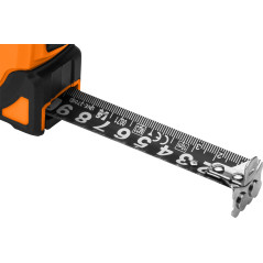 Måttband av stål Super Black 5 m x 19 mm, självlåsande, två stoppknappar, magnet | HandlaSmidigt.se