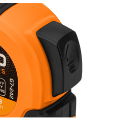 Måttband av stål Super Black 5 m x 19 mm, självlåsande, två stoppknappar, magnet | HandlaSmidigt.se