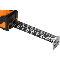 Måttband av stål Super Black 5 m x 25 mm, självlåsande, två stoppknappar, magnet | HandlaSmidigt.se