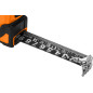 Måttband av stål Super Black 5 m x 25 mm, självlåsande, två stoppknappar, magnet