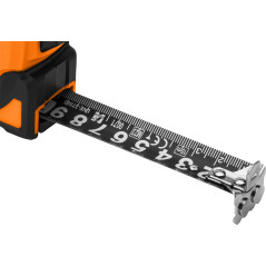 Måttband i svart stål Super Black 7,5 m x 25 mm, självlåsande, två stoppknappar, magnet. | HandlaSmidigt.se