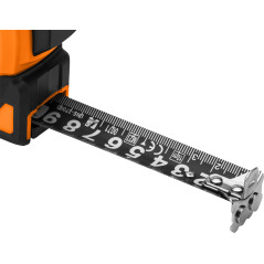 Måttband av stål Super Black 10 m x 25 mm, självstängande, två stoppknappar, magnet | HandlaSmidigt.se