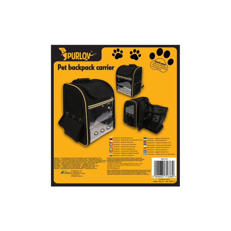 Transportväska för katt/hund Purlov 23185