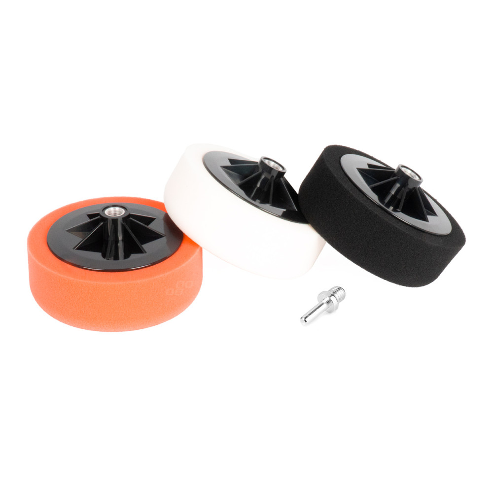 Set med polersvampar, polersvamp 3x150mm + adapter m14 amio-03703 Set med polersvampar, polersvamp 3x150mm + adapter m14 amio-03703