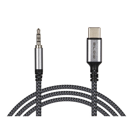 66-166- USB-C-anslutning - 3,5 mm jack 1,0m fläta | HandlaSmidigt.se
