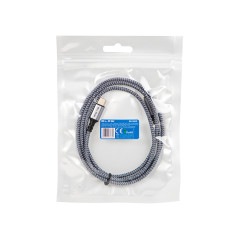 66-166- USB-C-anslutning - 3,5 mm jack 1,0m fläta