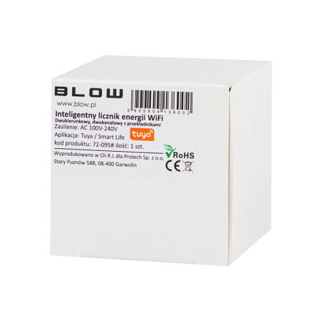 72-095- Intelligent tvåvägs energimätare med dubbla kanaler och wifi tuya