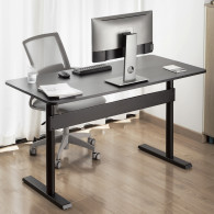 Skrivbord med bordsskiva 140x68cm Ergo Office, gasfjäder, höjdjustering, för sittande/stående arbete, max höjd 115cm, ER.