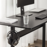 Skrivbord med bordsskiva 140x68cm Ergo Office, gasfjäder, höjdjustering, för sittande/stående arbete, max höjd 115cm, ER.