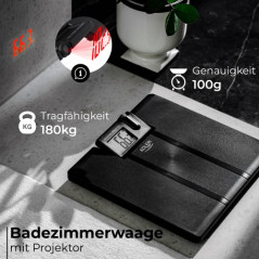 AD 8182 Badrumsvåg med projektor