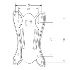 Fäste för Maclean TV, max VESA 100x100, 13-27 tum, 25 kg, MC-715A | HandlaSmidigt.se