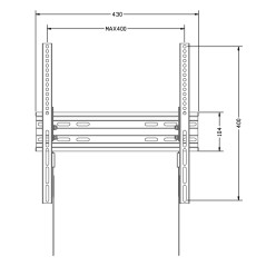 Fäste för TV eller monitor Maclean, max VESA 400x400, 32-70 tum, 45 kg, svart, MC-748A | HandlaSmidigt.se