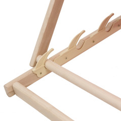 trä solstol grå monterad