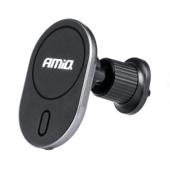 Bilhållare för bil med trådlös laddning för mobiltelefon till galler My Mag 15W amio-03769