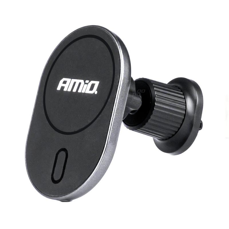 Bilhållare för bil med trådlös laddning för mobiltelefon till galler My Mag 15W amio-03769
