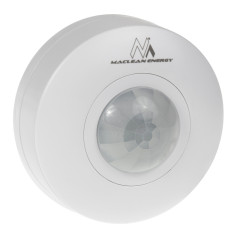 Rörelsedetektor PIR Maclean, räckvidd 6m, takmonterad, max belastning 1200W, IP20, MCE314 W | HandlaSmidigt.se