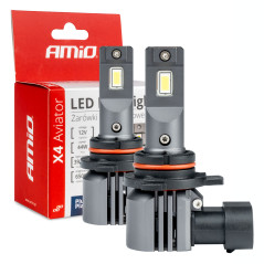 Bil-LED-lampor serie x4 Aviator HIR2 9012 6500K Canbus AMIO-03768