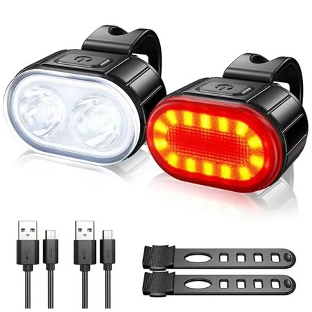 RW33 Cykellampa fram och bak