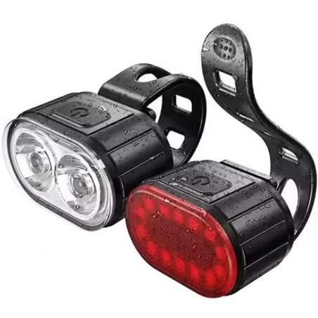 RW33 Cykellampa fram och bak