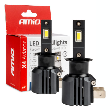 Bil-LED-lampor serie x4 aviator h3 6500k canbus amio-03762