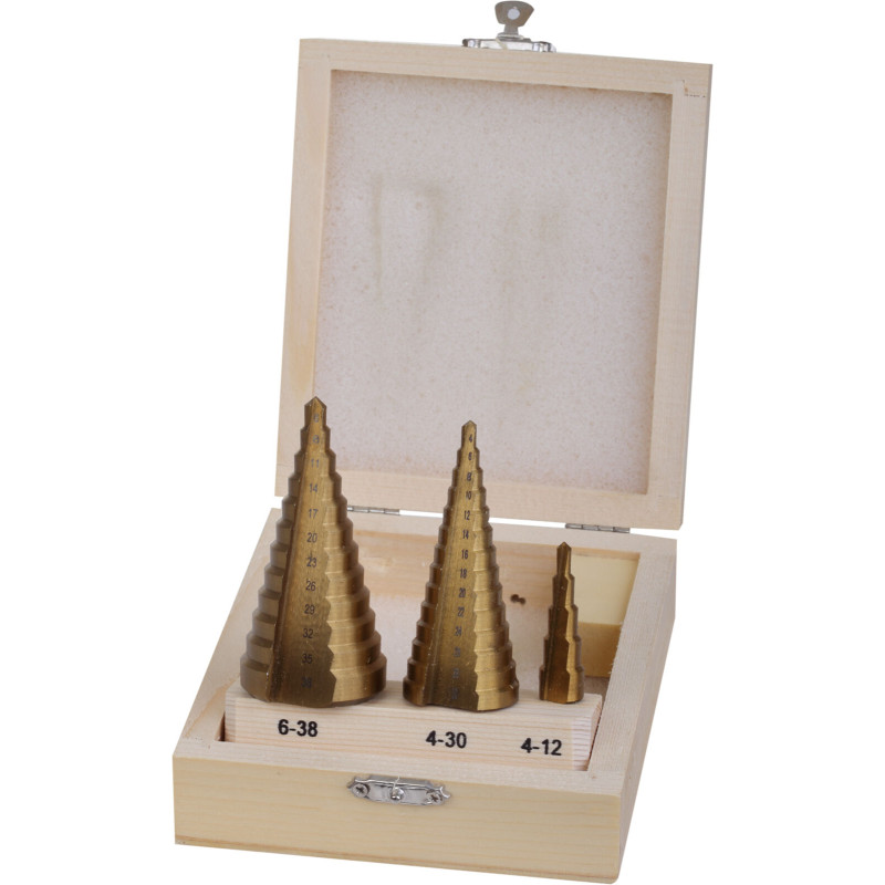 Stegborrar för metall HSS TIN 3 st. (4, 4,6 mm) Proline.