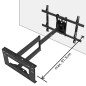 Fäste för Maclean TV, max VESA 600x400, 37-80 tum, 45 kg, lång arm 915 mm, MC-985