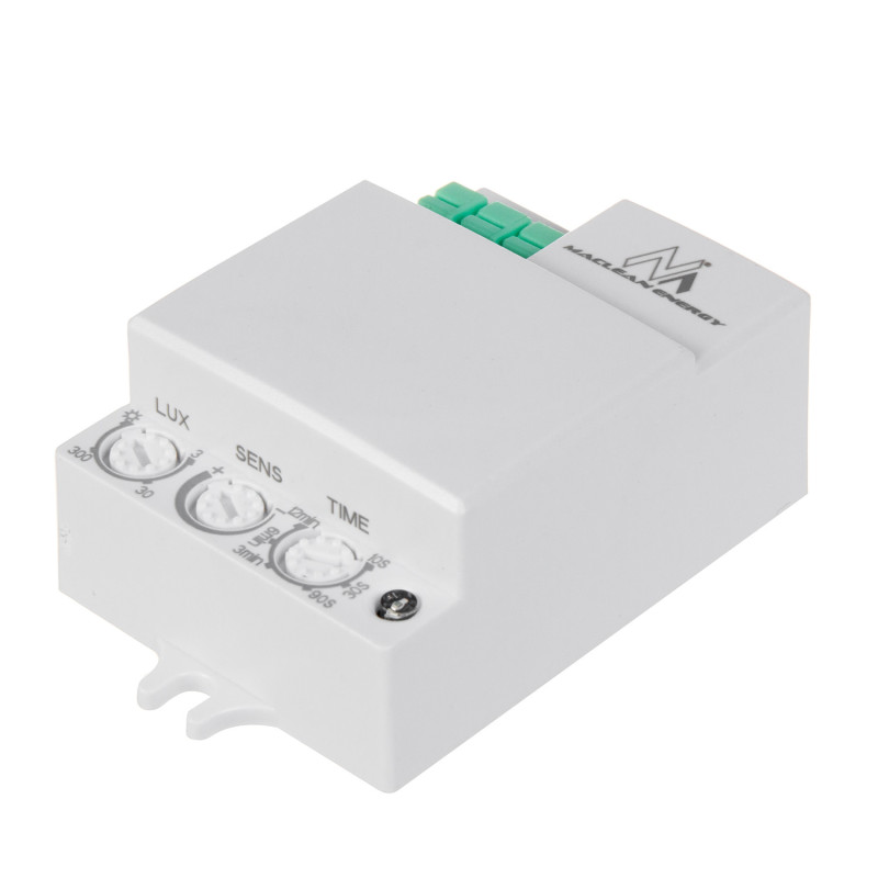 Mikrovågsrörelsesensorn Maclean, räckvidd 8m, max. belastning 1200W, IP20, 5,8 GHz, MCE316