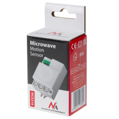 Mikrovågsrörelsesensorn Maclean, räckvidd 8m, max. belastning 1200W, IP20, 5,8 GHz, MCE316