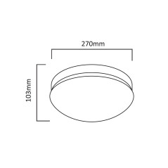 Taklampa 1xE27 med Maclean-sensor, mikrovågssensor, PMMA-skärm, maxbelastning 25W, IP20, MCE309 | HandlaSmidigt.se