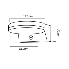 LED-lampa med rörelsesensor från Maclean, PIR-rörelsessensor, vit färg, 15W, IP65, 1560lm, neutral vit färgtemperatur (4000K)…