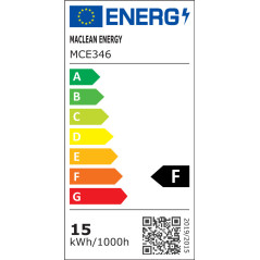 LED-lampa Maclean, grå färg, 15W, IP65, 1300lm, neutral vit färgtemperatur (4000K) MCE346 GR | HandlaSmidigt.se