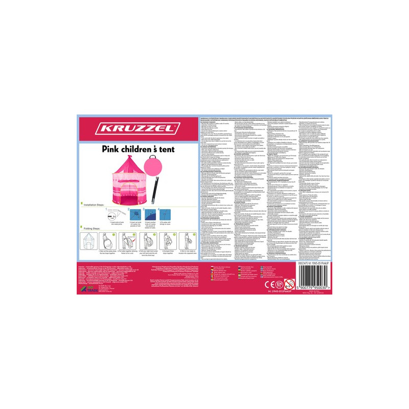 Tält för barn rosa 23475