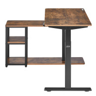 Skrivbord med elektrisk höjning Ergo Office, max höjd 121 cm, max - 70 kg, med skiva och hyllor, för stående eller sittande arbe