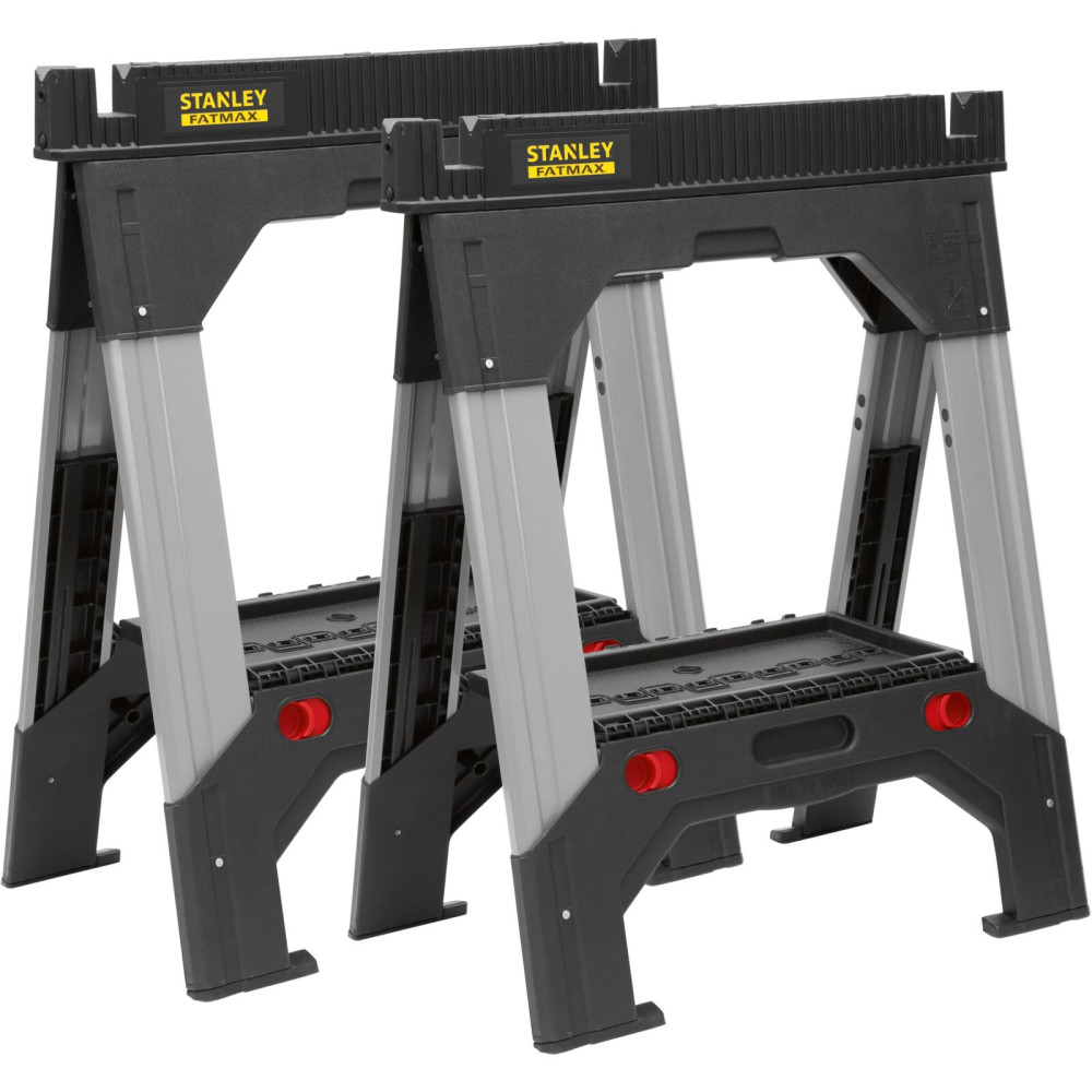 Ställhäst 'fatmax' aluminium teleskopben, bärkapacitet 1,3 ton, 2 stycken. Ställhäst 'fatmax' aluminium teleskopben, bärkapacitet 1,3 ton, 2 stycken.