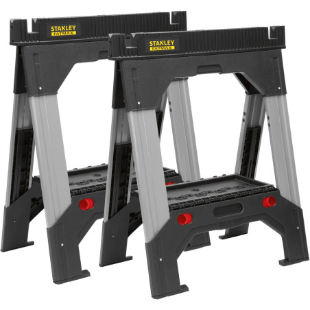 Ställhäst 'fatmax' aluminium teleskopben, bärkapacitet 1,3 ton, 2 stycken.