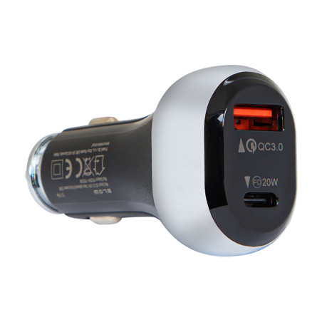75-777- Bil laddare `g38a 2x.usb-a+usb-c 38w
