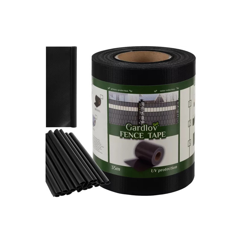 Stängselband 19cmx35m 450g/m2 svart 23698