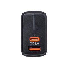 76-021- Nätadapter USB + USB-C QC+PD 20W