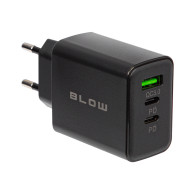 76-025- Nätadapter USB-uttag + USB-Cx2 QC+PD 40W