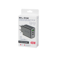 76-025- Nätadapter USB-uttag + USB-Cx2 QC+PD 40W