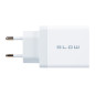76-027- Nätadapter med dubbla USB-portar + USB QC 30W