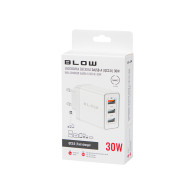 76-027- Nätadapter med dubbla USB-portar + USB QC 30W