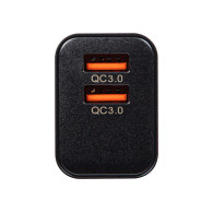 76-024- Nätadapter med dubbla USB-uttag qc 36w