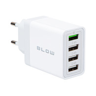 76-026- Nätadapter med 3 USB-uttag + USB QC 30W