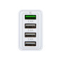 76-026- Nätadapter med 3 USB-uttag + USB QC 30W
